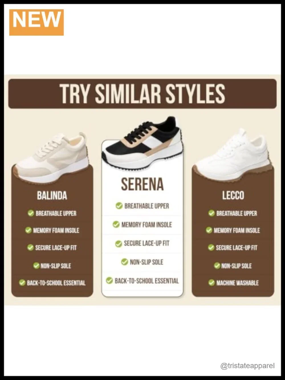 Memory Foam Sneakers - Non-Slip Lace Up Fashion Sneakers - Lightweight Spring